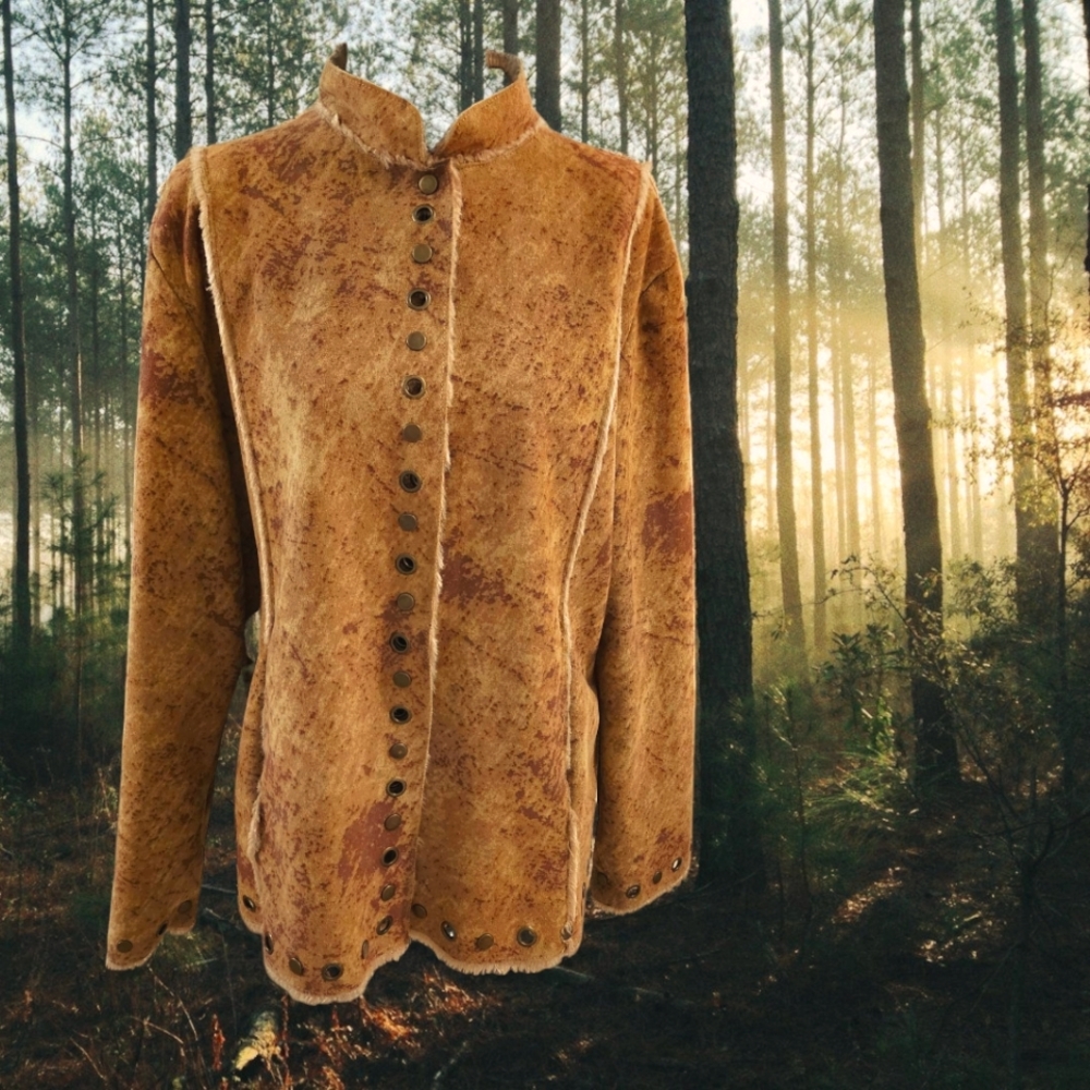 Urban Tribe Plush Faux Suede Tan Teddy Jacket